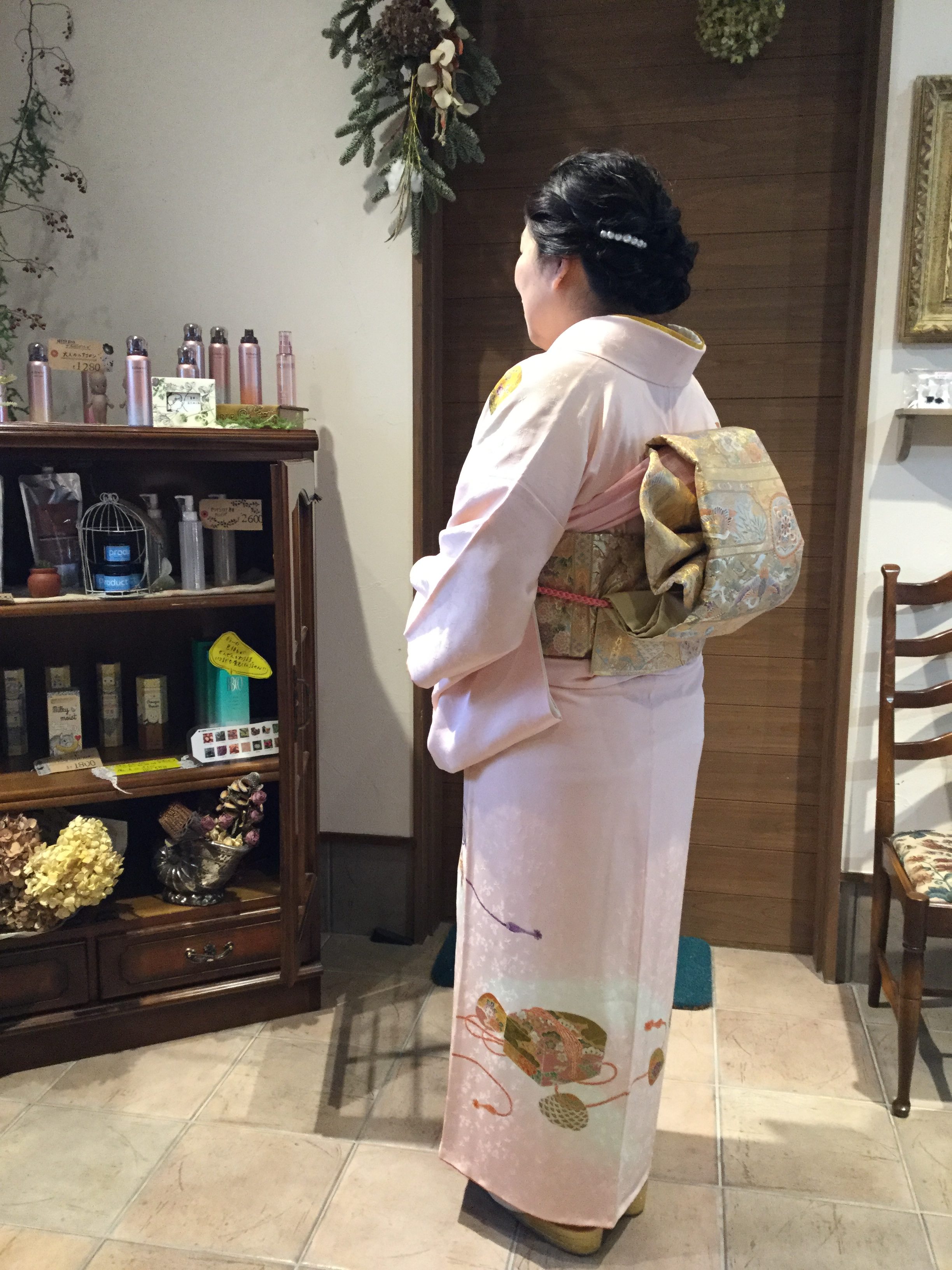着付け 訪問着 三重県 松阪市の美容室 ヘアー エステサロン La Monica ラ モニカ